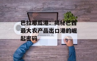 巴拉那瓜港：揭秘巴西最大农产品出口港的崛起密码