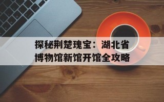 探秘荆楚瑰宝：湖北省博物馆新馆开馆全攻略