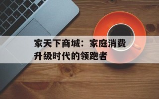 家天下商城：家庭消费升级时代的领跑者