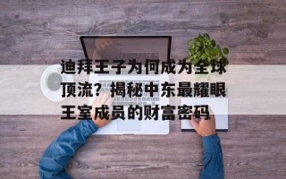 迪拜王子为何成为全球顶流？揭秘中东最耀眼王室成员的财富密码