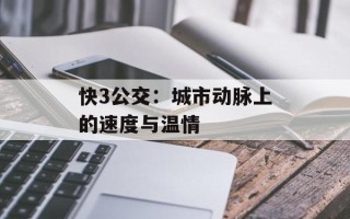 快3公交：城市动脉上的速度与温情