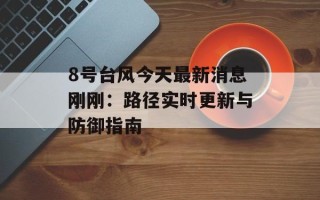 8号台风今天最新消息刚刚：路径实时更新与防御指南