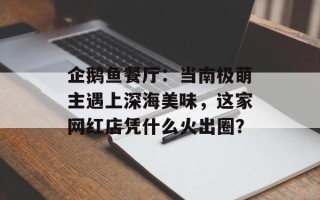 企鹅鱼餐厅：当南极萌主遇上深海美味，这家网红店凭什么火出圈？
