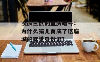 凌晨三点的重庆暗号：为什么猫儿面成了这座城的味觉身份证？