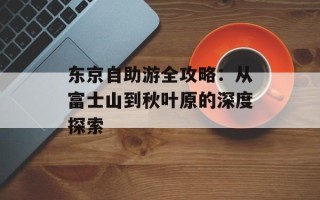 东京自助游全攻略：从富士山到秋叶原的深度探索
