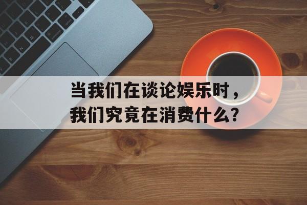 当我们在谈论娱乐时，我们究竟在消费什么？-第1张图片-